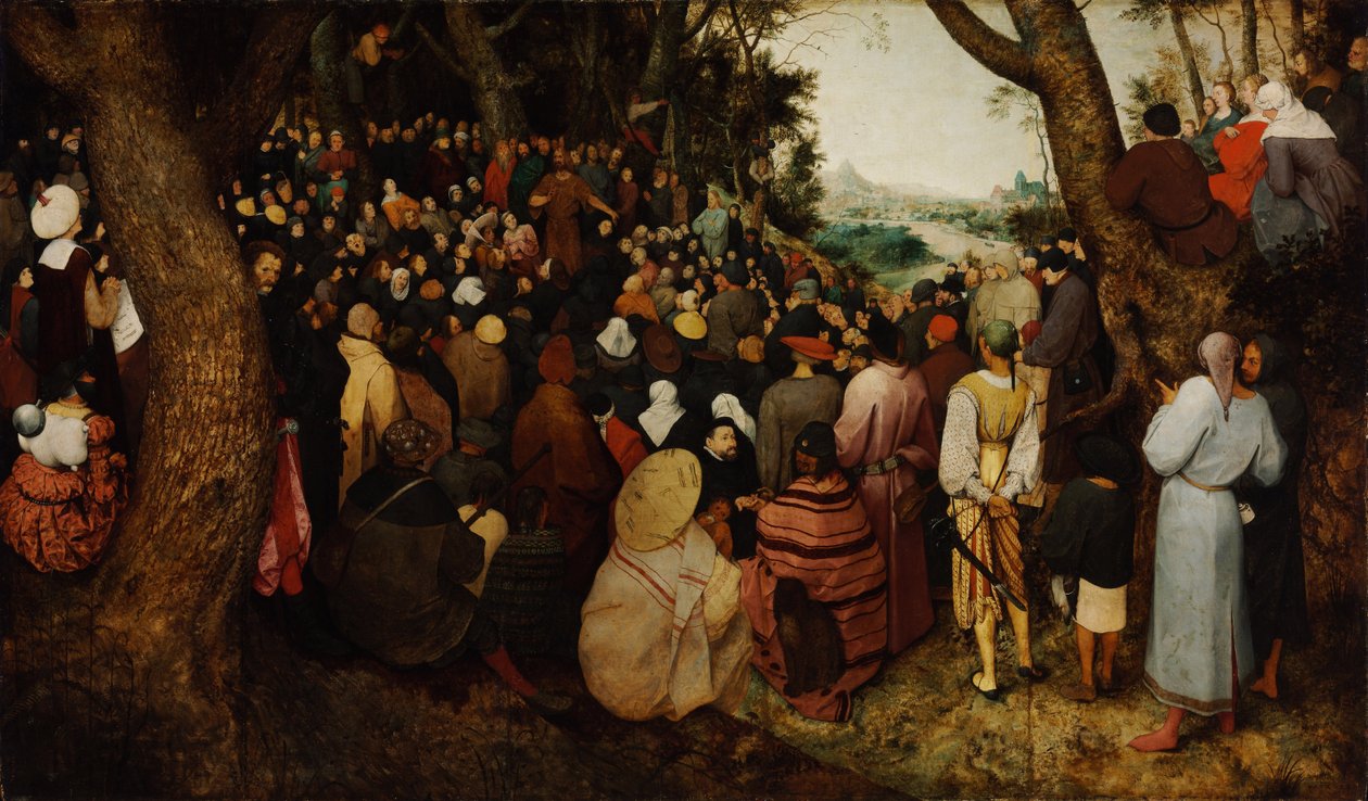 Die Predigt von Johannes dem Täufer von Bruegel