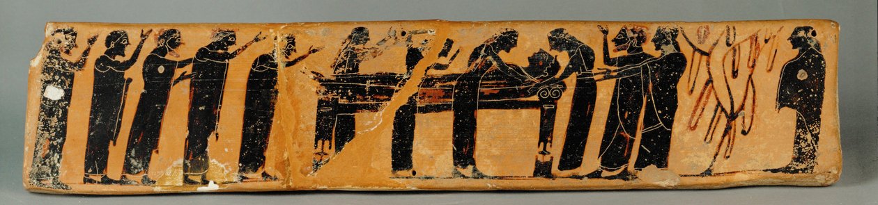 Aufbahrung mit Trauernden von Burgon Group Painter