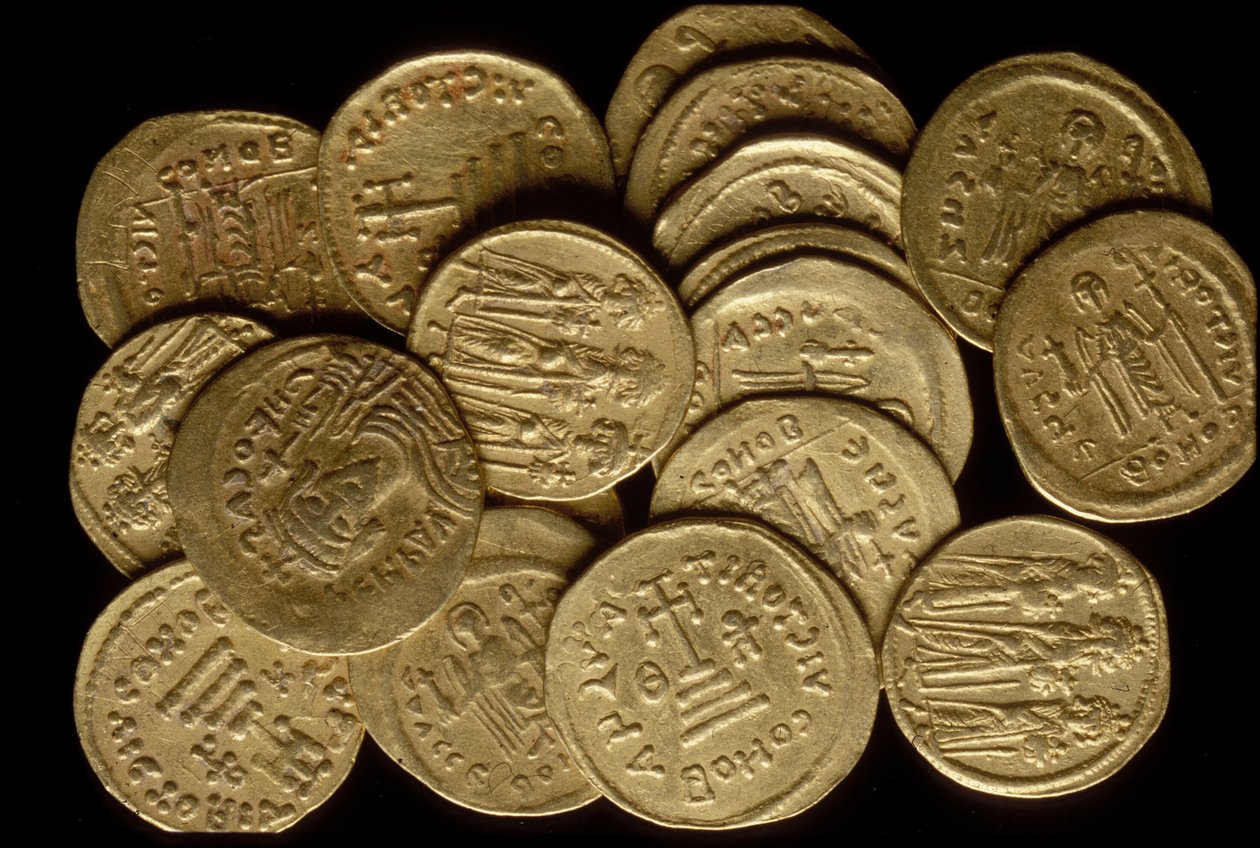 Ein Münzschatz (Gold) von Byzantine