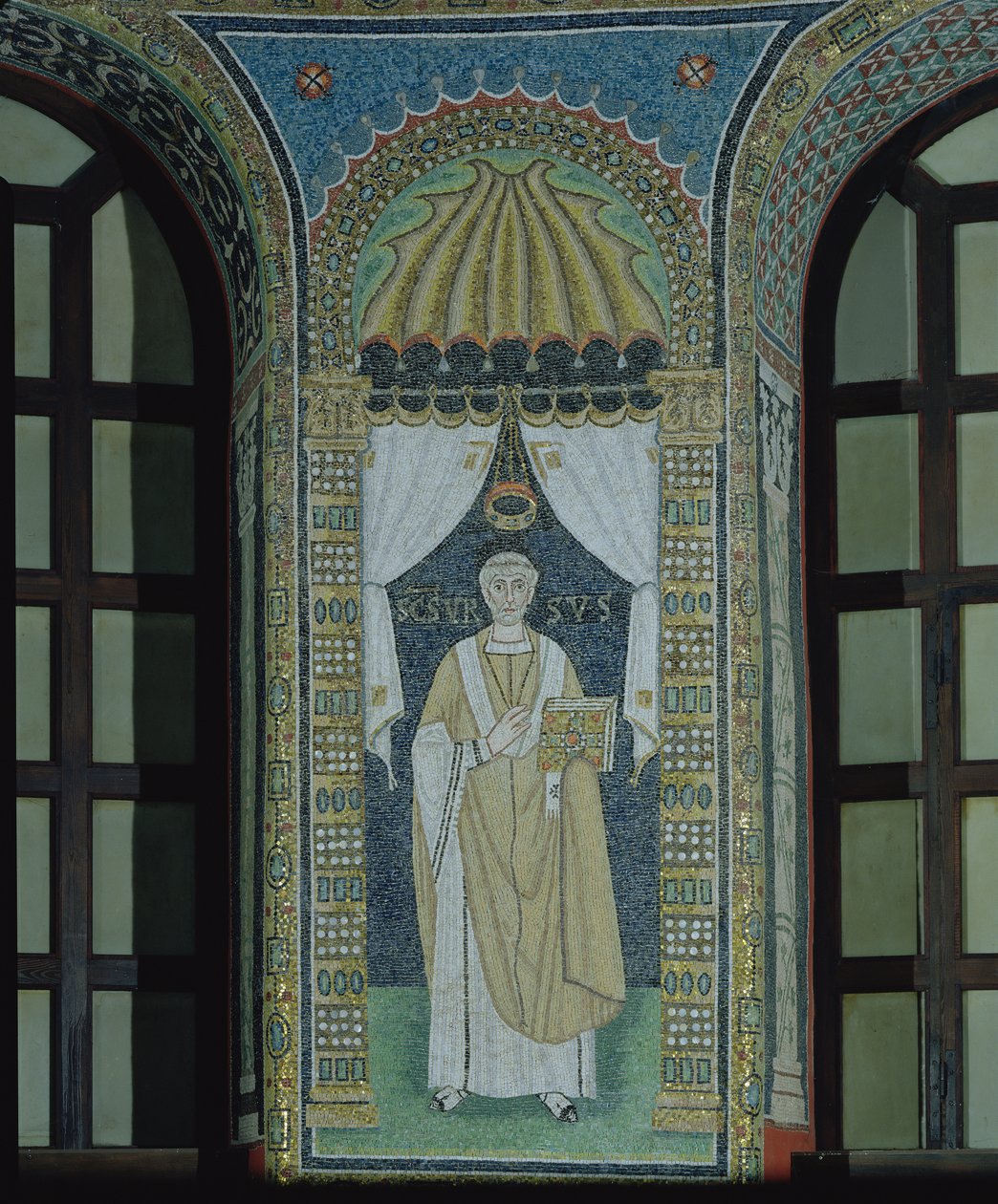 Orso, ein Bischof von Ravenna (Mosaik) von Byzantine School