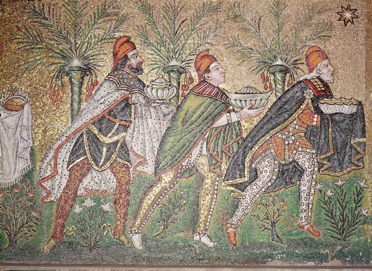 Die Heiligen Drei Könige (Mosaik) von Byzantine School