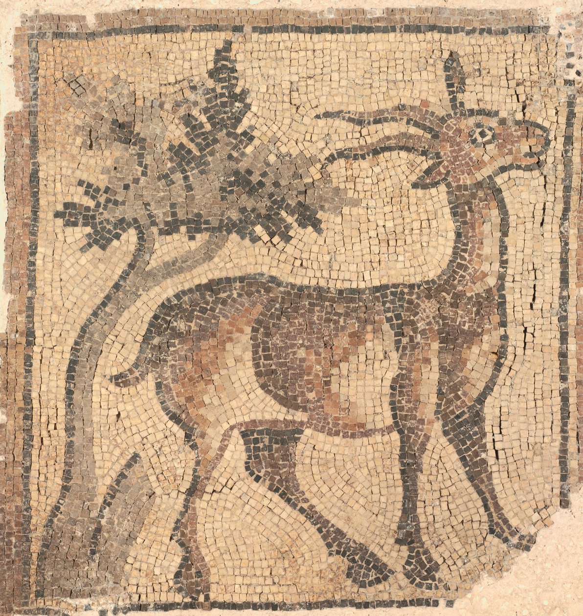 Widder nahe einem Baum, 400er Jahre von Byzantine