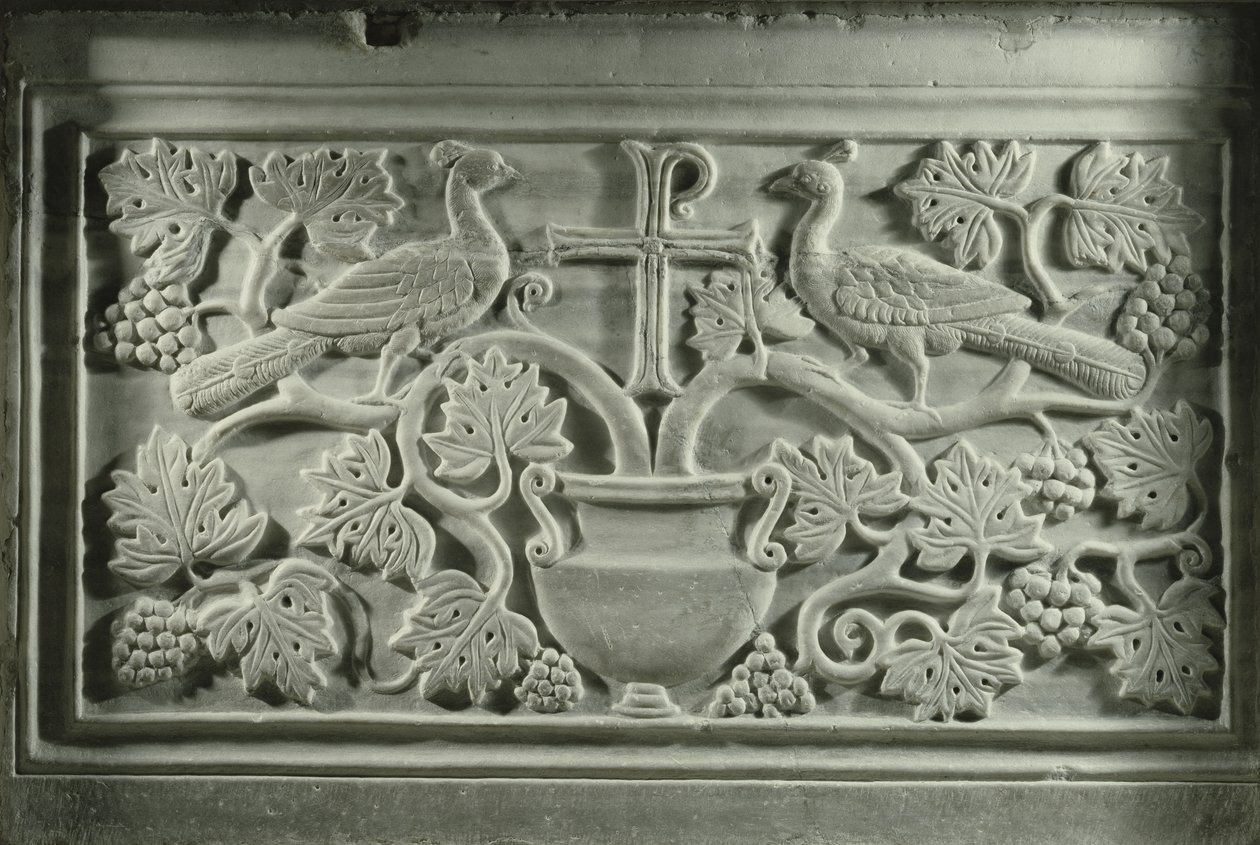 Pfauen und Reben von Byzantine School