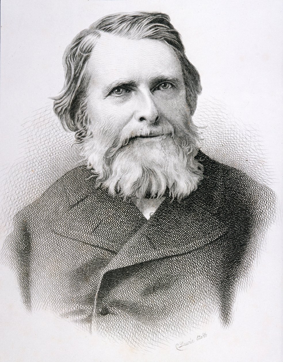 Porträt von John Ruskin (1819-1900) von C. Laurie