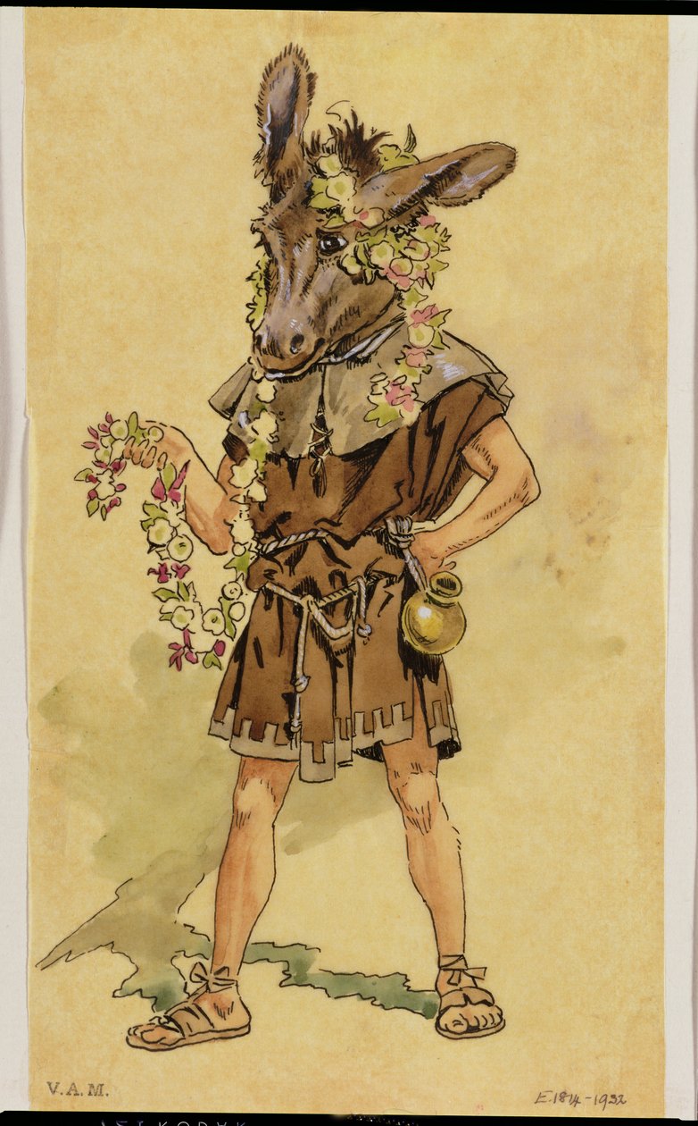 Bottom, Kostümentwurf für Ein Sommernachtstraum, produziert von R. Courtneidge im Princes Theatre, Manchester von C. Wilhelm