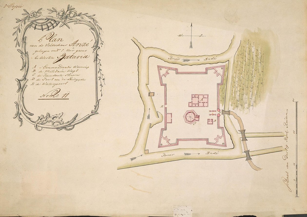 Grundriss der Schanze Anke von C.A. Luepken