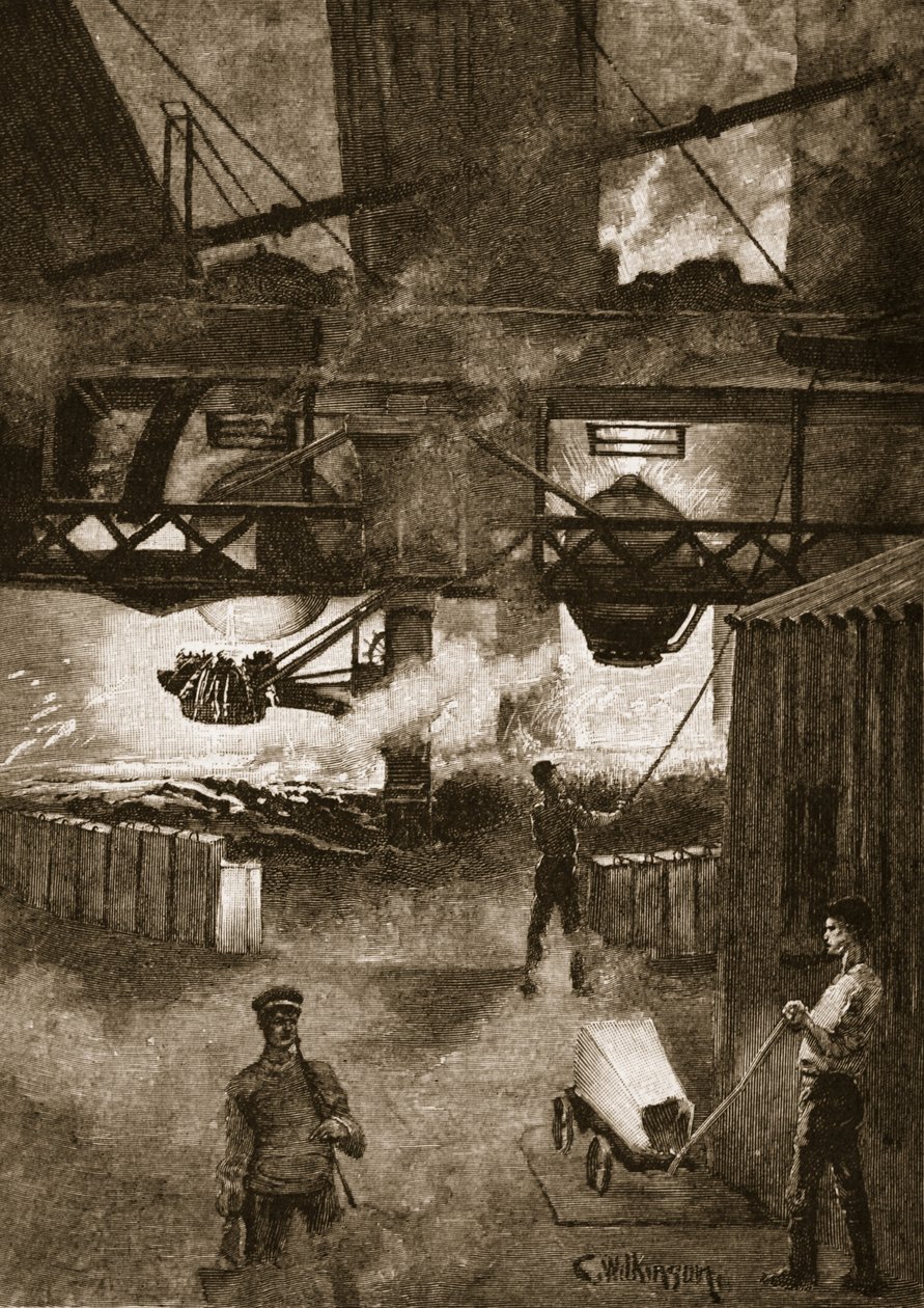 Das Bessemer-Verfahren, Illustration aus 