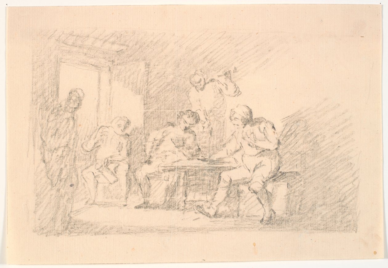 Interieur mit Spielern von C.A. Lorentzen