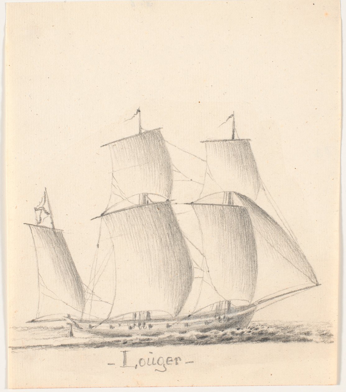 Louger unter vollen Segeln von C.A. Lorentzen