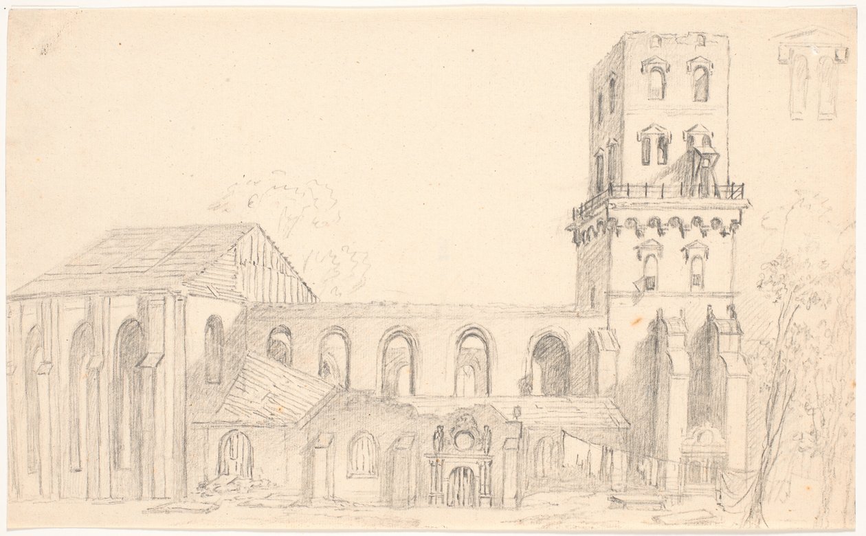 Ruinen der Nikolaikirche, Kopenhagen von C.A. Lorentzen