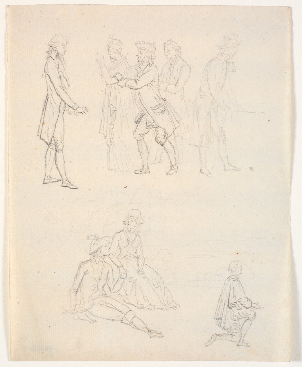Drei Figurenstudien. Theaterszenen? von C.A. Lorentzen