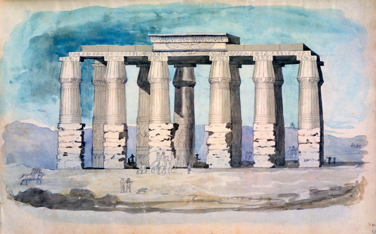 Antiker ägyptischer Tempel, Ägypten, 19. Jh. von CH Smith