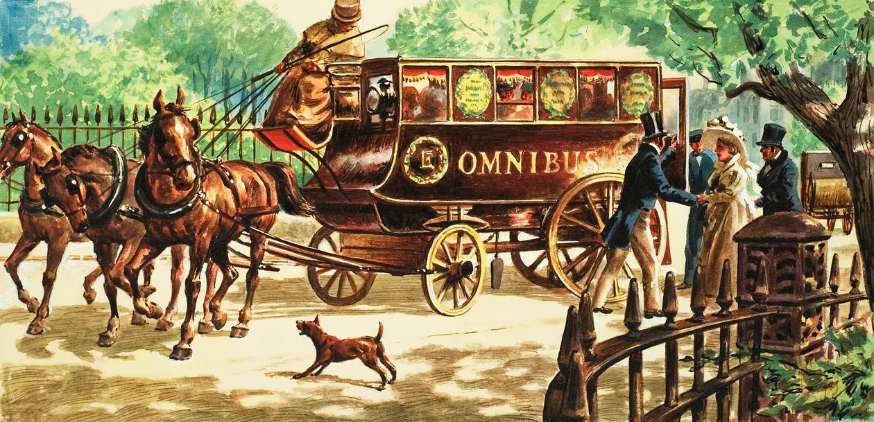 Londons erste pferdegezogene Busse von C.L. Doughty