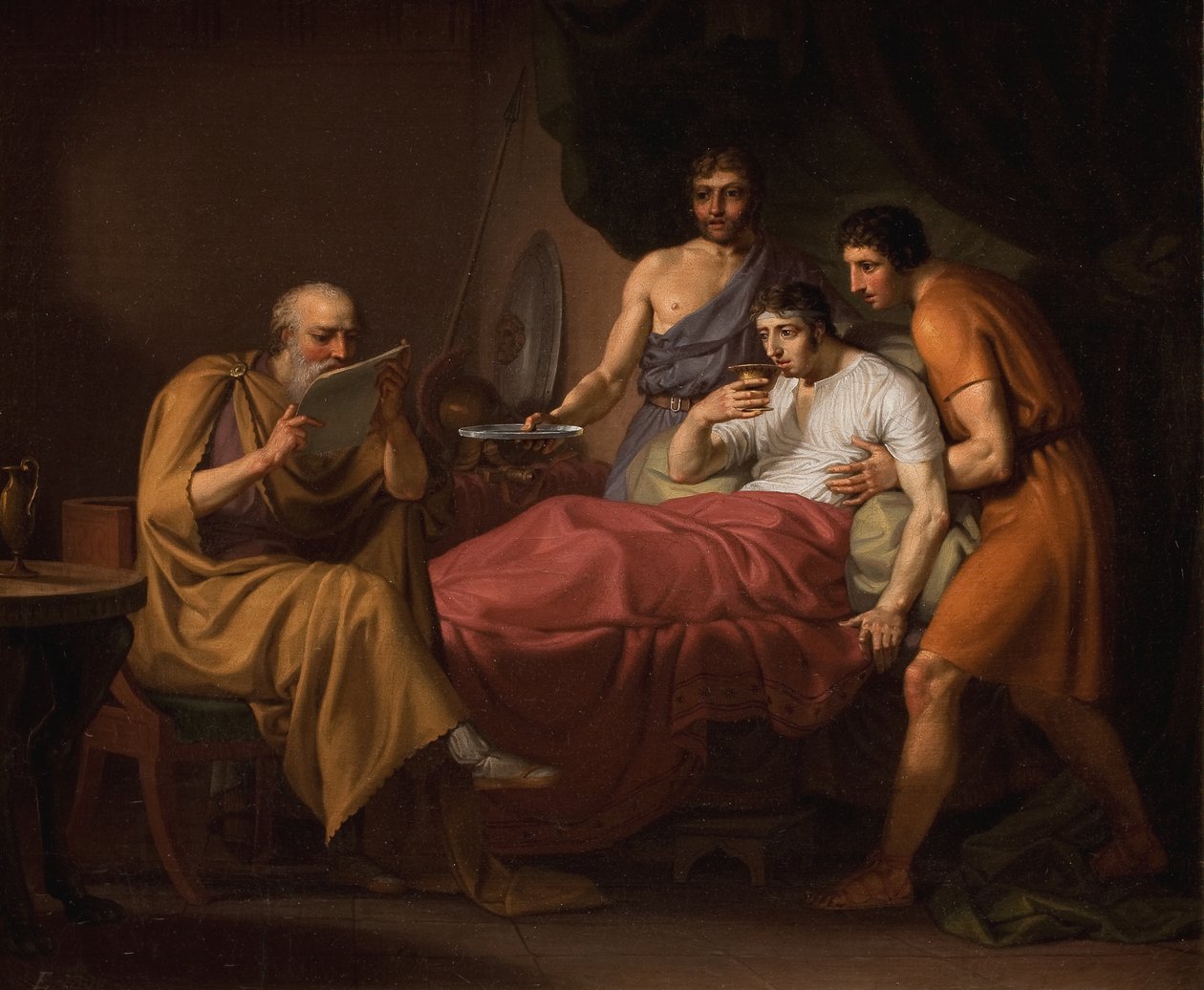 Alexander der Große auf seinem Krankenbett von Christoffer Wilhelm Eckersberg