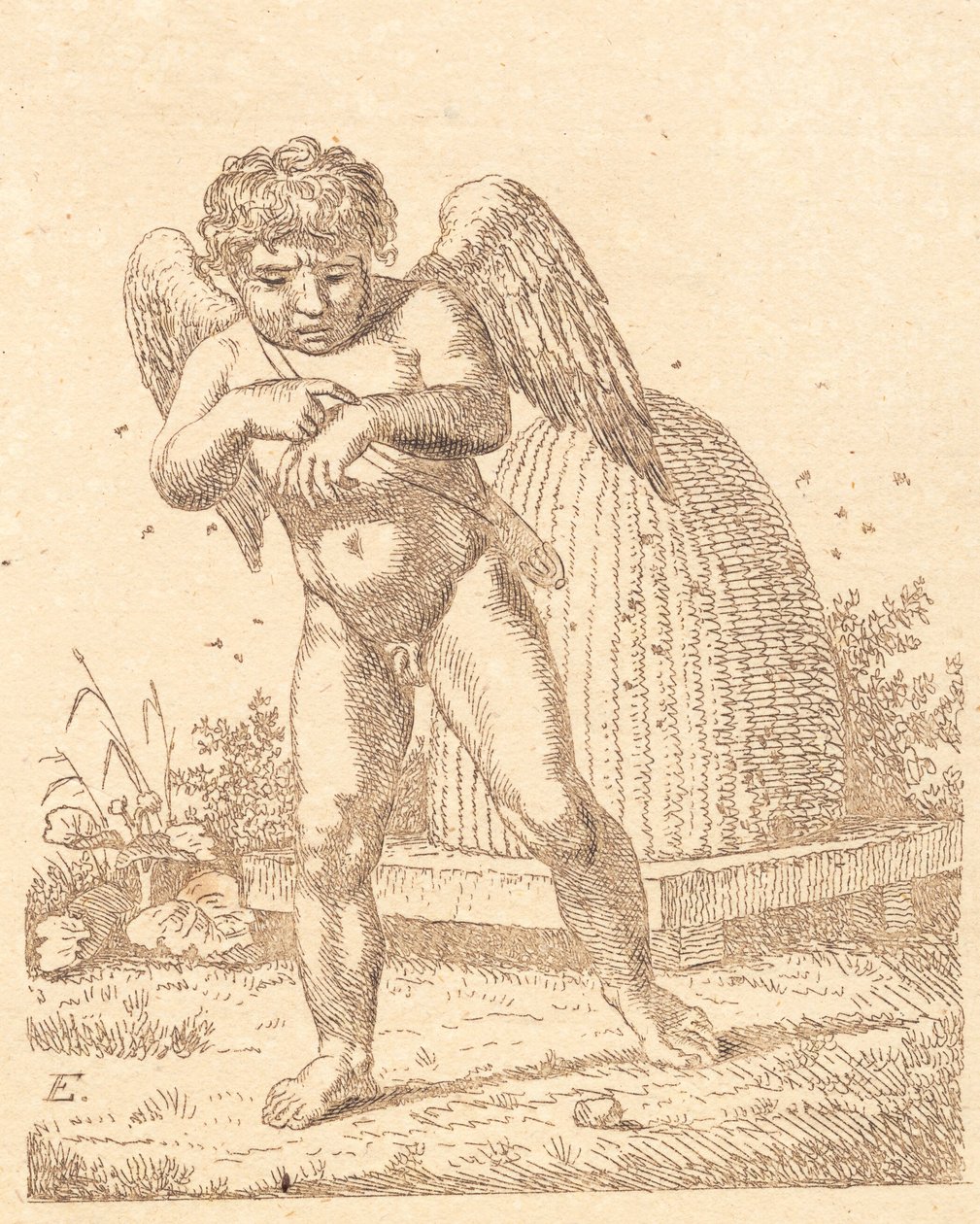Amor von einer Biene gestochen von Christoffer Wilhelm Eckersberg