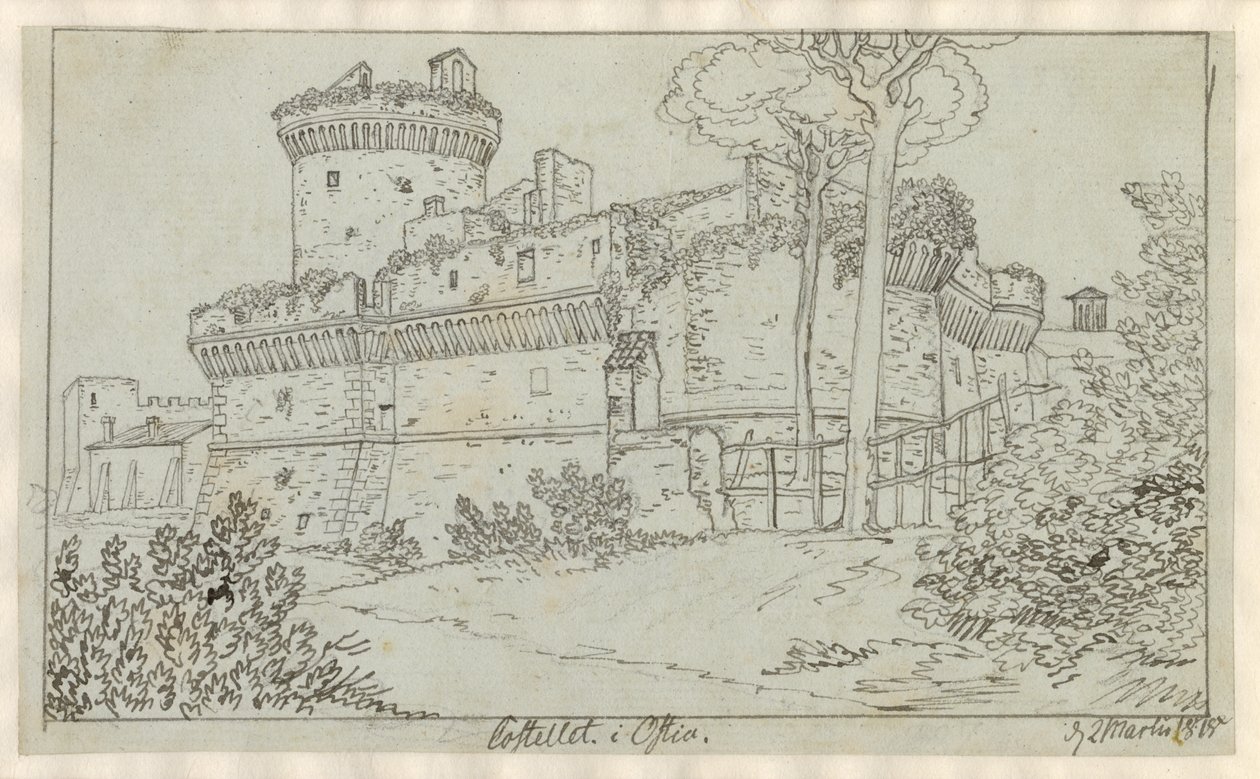 Die Festung in Ostia von Christoffer Wilhelm Eckersberg