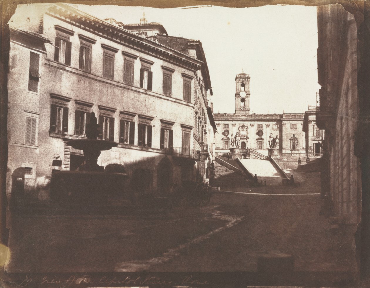 Ansicht der Kapitolsstufen, Rom von Calvert Richard Jones