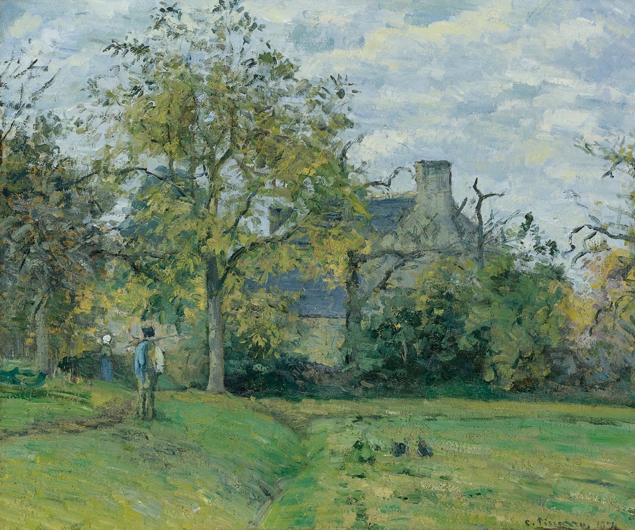 Das Haus von Piette in Montfoucault von Camille Jacob Pissarro