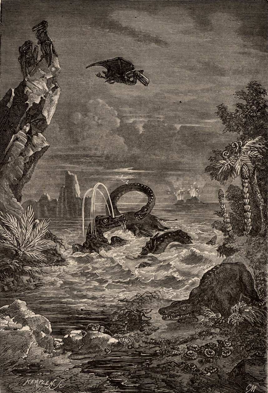 Erde zur Zeit der Dinosaurier von Camille Flammarion