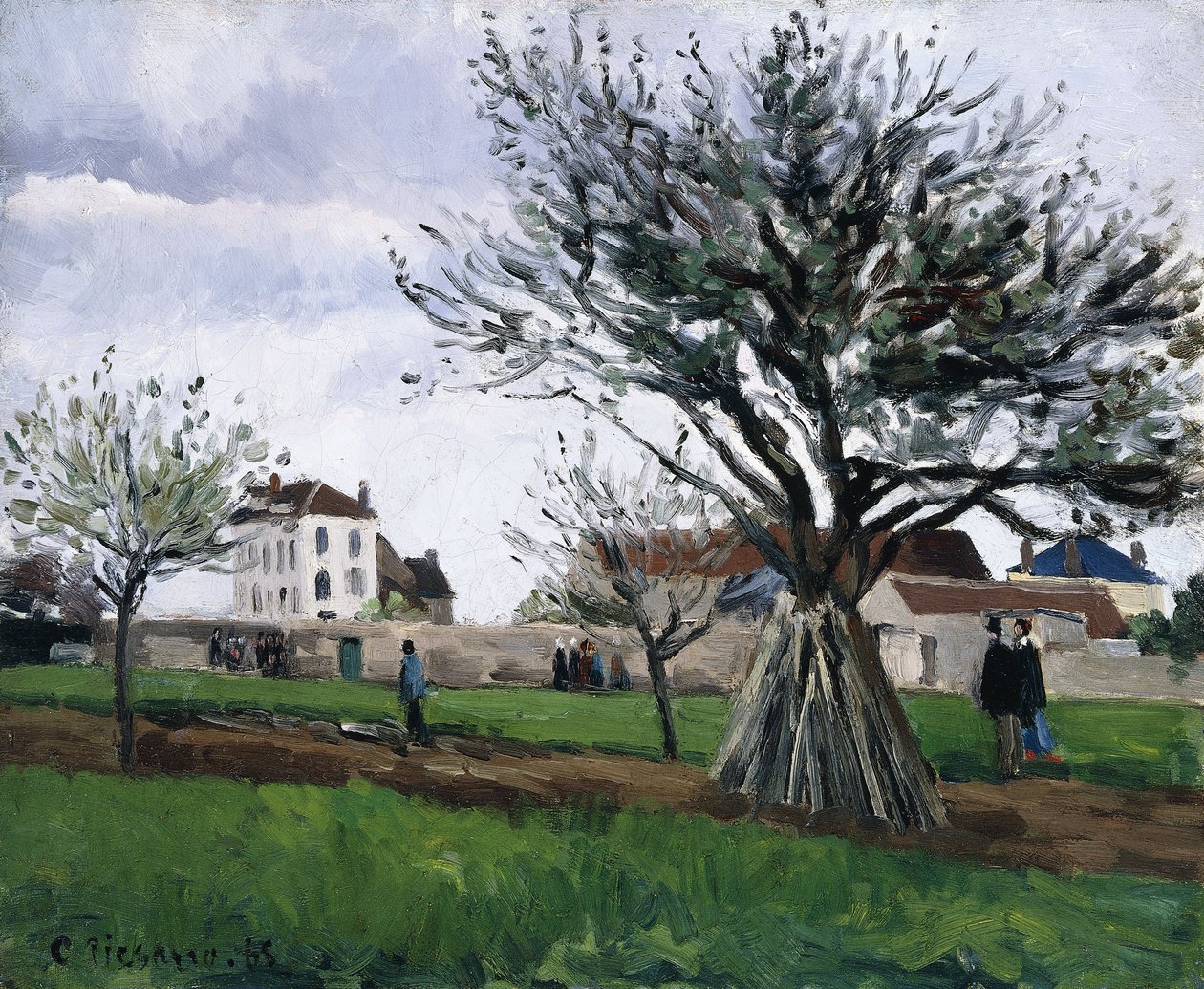 Apfelbäume in Pontoise von Camille Jacob Pissarro