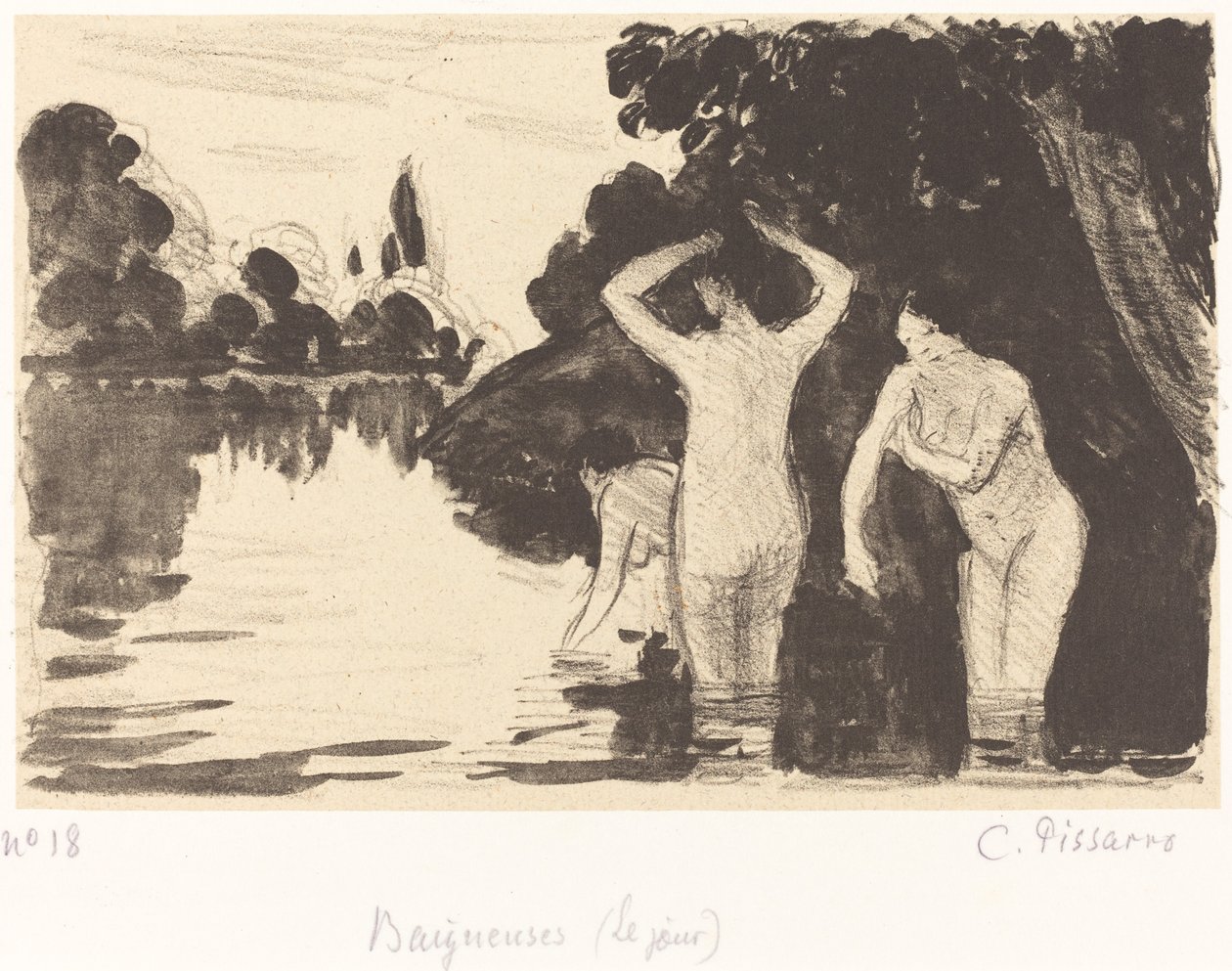 Badende von Camille Pissarro