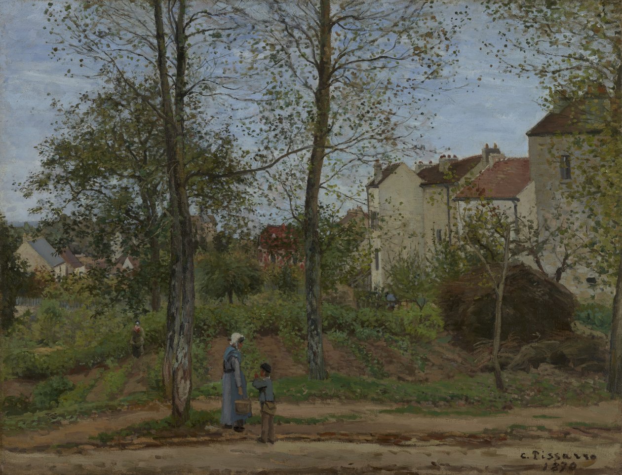 Häuser in Bougival (Herbst) von Camille Pissarro