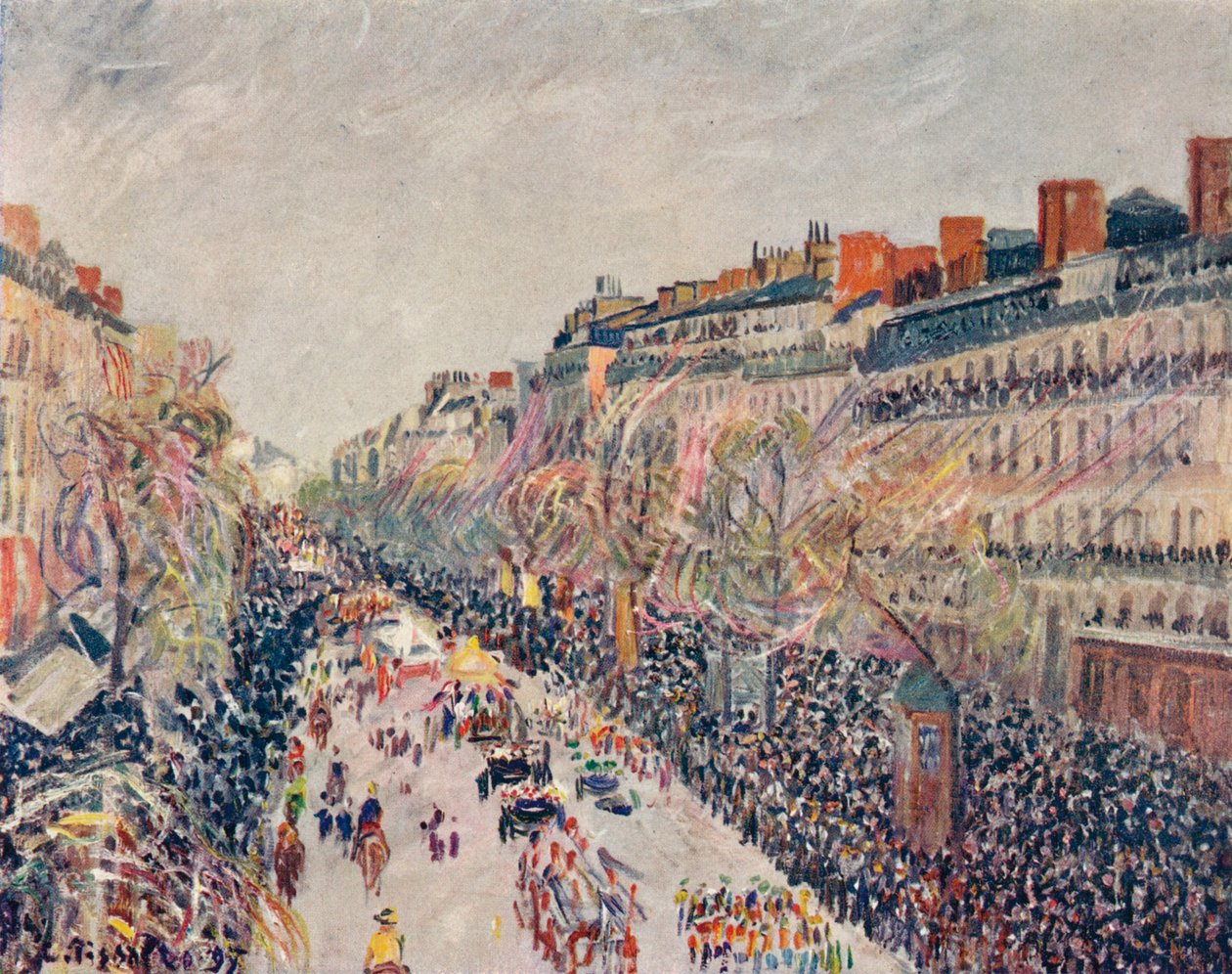 La Mi-Carême auf den Boulevards, 1897 von Camille Jacob Pissarro