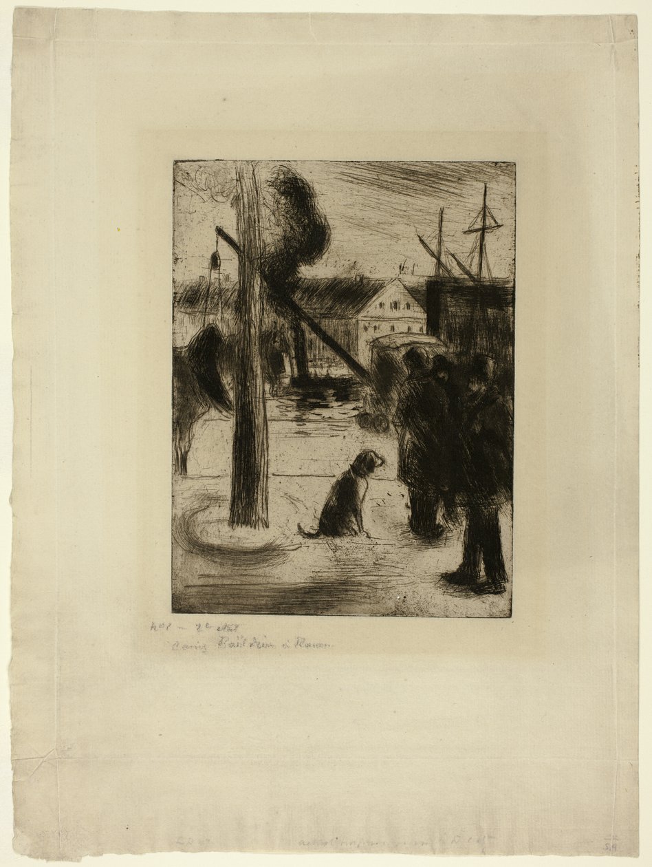 Spaziergang in Rouen: Cours Boieldieu von Camille Pissarro