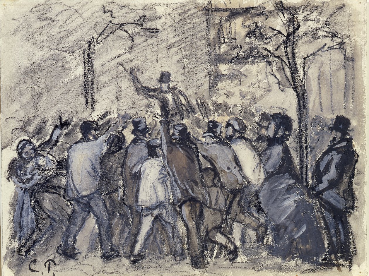 Städtischer Aufstand in Paris von Camille Jacob Pissarro