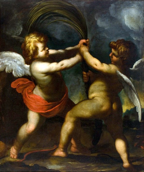 Eros und Anteros von Camillo Procaccini