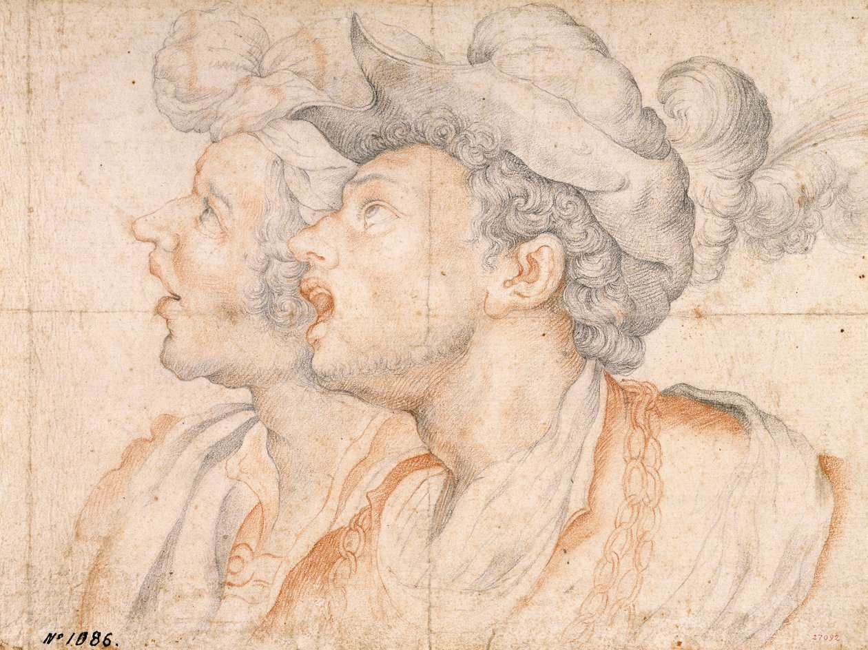 Zwei Jugendköpfe, ca. 1590 von Camillo Procaccini