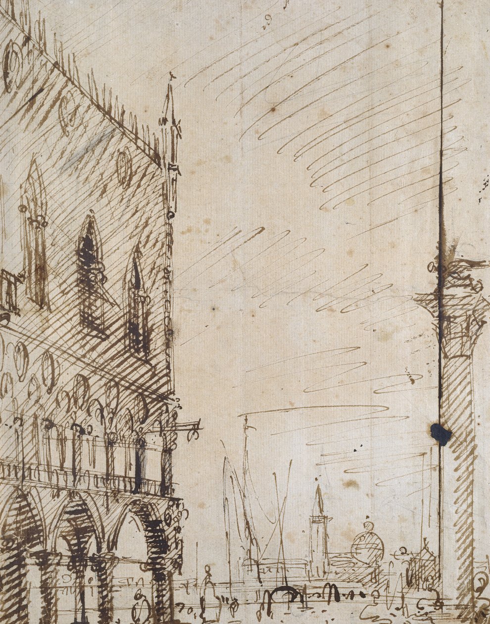 Venedig: Die Südwest-Ecke des Dogenpalastes von Giovanni Antonio Canal