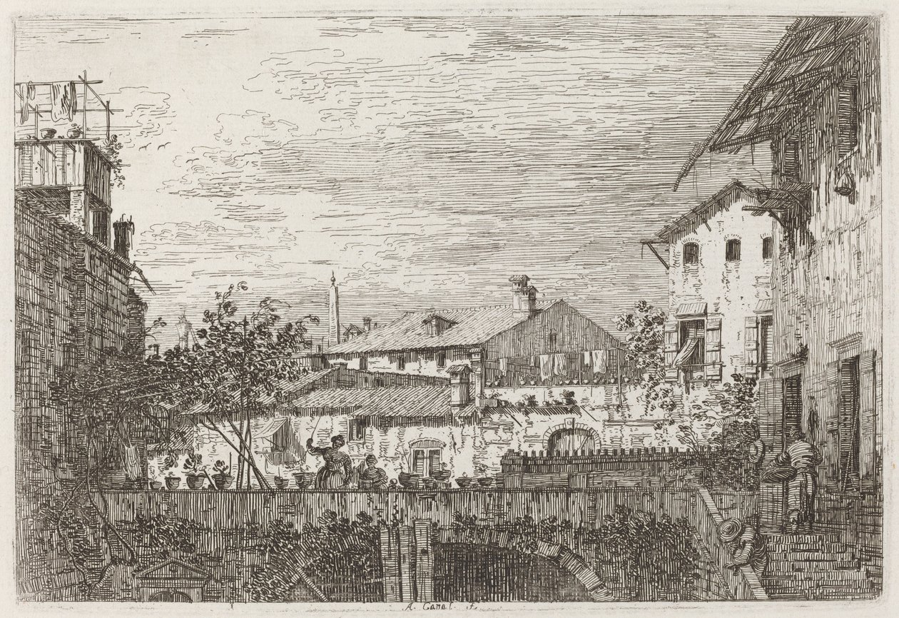 Die Terrasse (unten rechts) von Canaletto