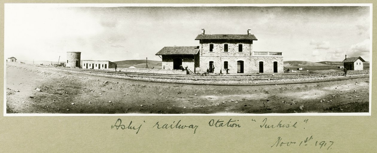 Bahnhof Asluj, 1. November 1917 von Capt. Arthur Rhodes