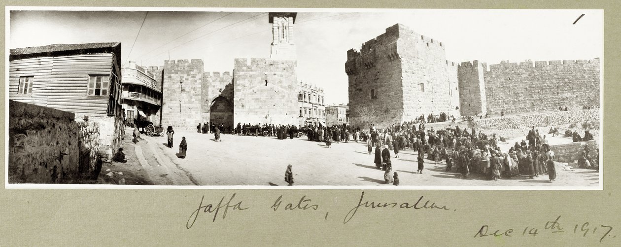 Jaffa-Tore, Jerusalem, 14. Dezember 1917 von Capt. Arthur Rhodes