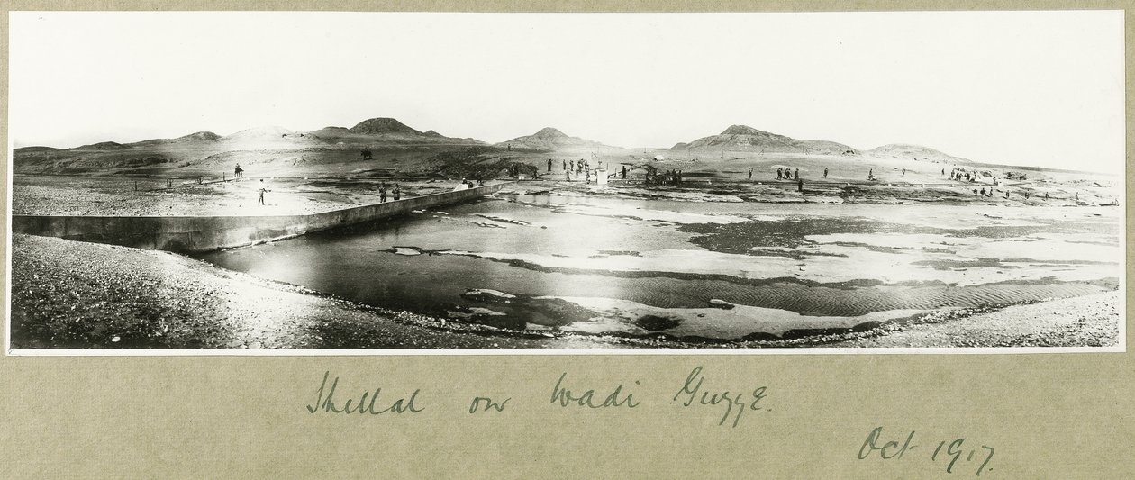 Shellal am Wadi Guzzeh, Oktober 1917 von Capt. Arthur Rhodes