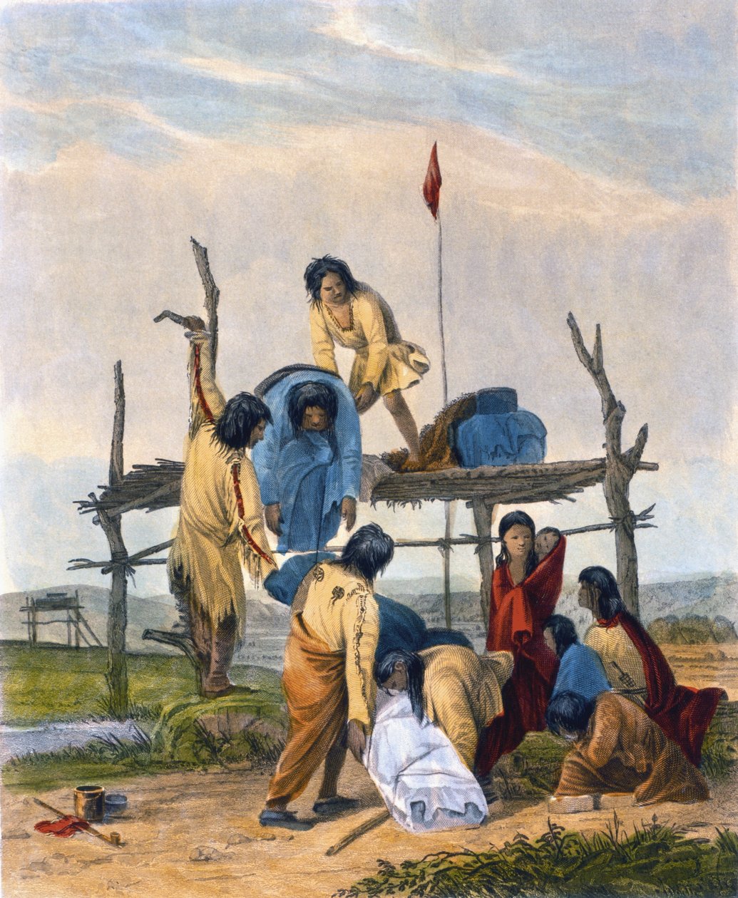 Indische Beerdigung, 1853 von Captain Seth Eastman