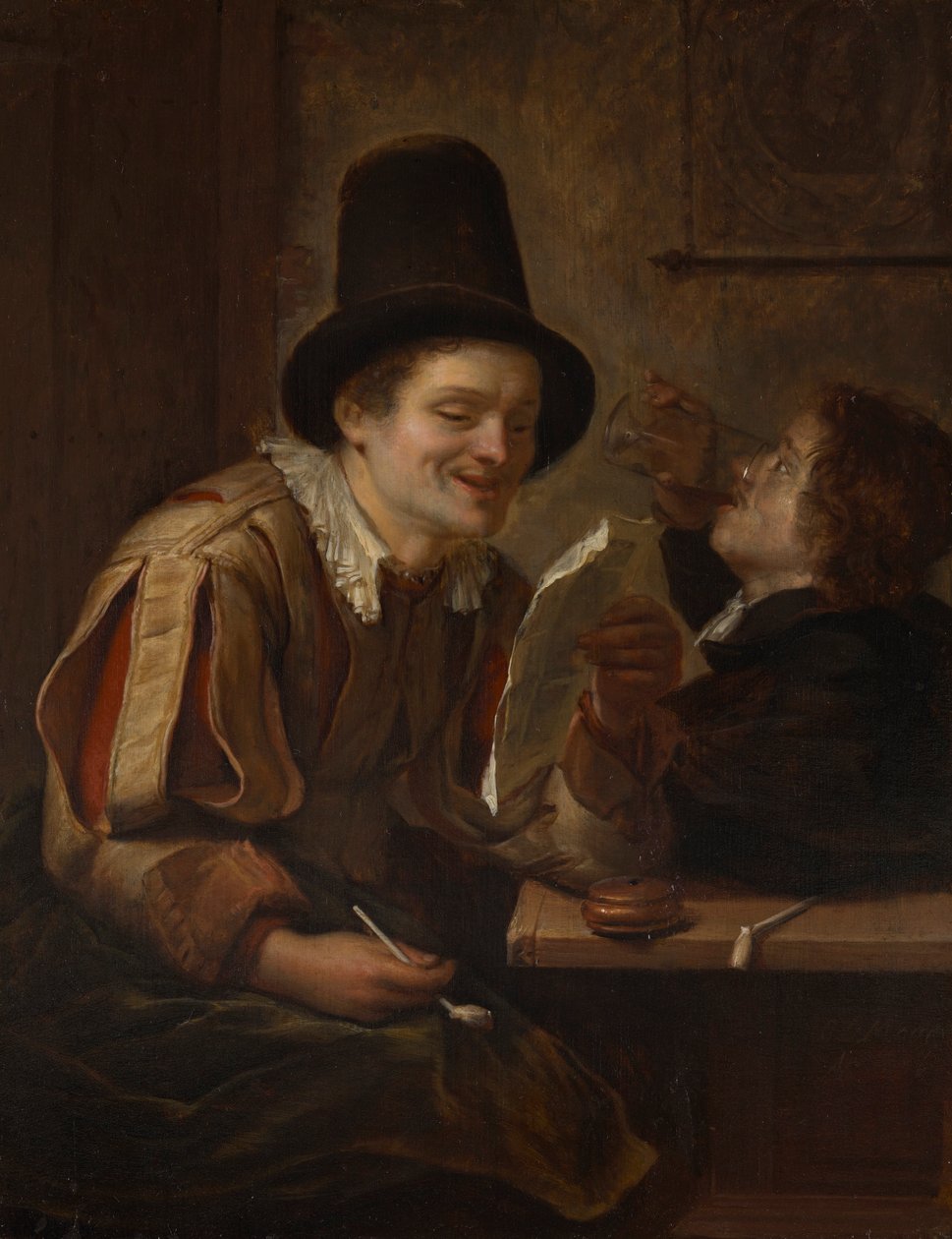 Zwei Männer in einer Taverne von Carel De Moor