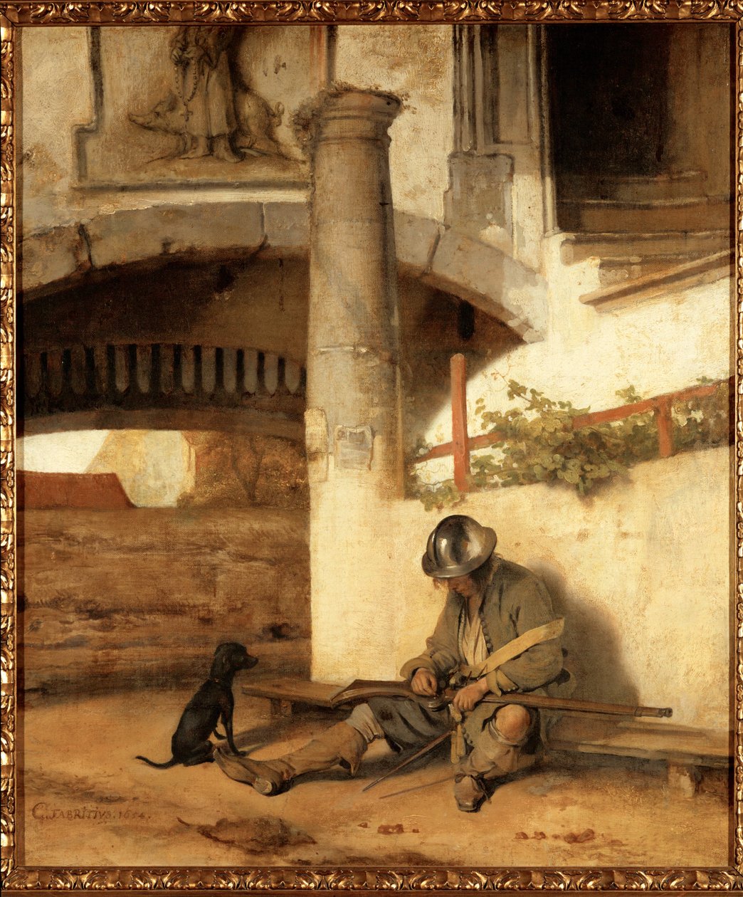 Der schlafende Wächter von Carel Fabritius