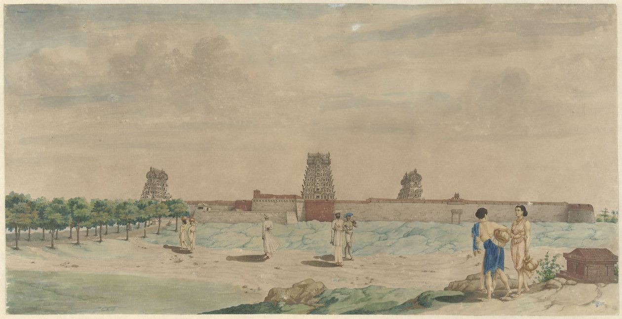 Die große Pagode in Chalembron, Indien von Carel Frederik Reimer
