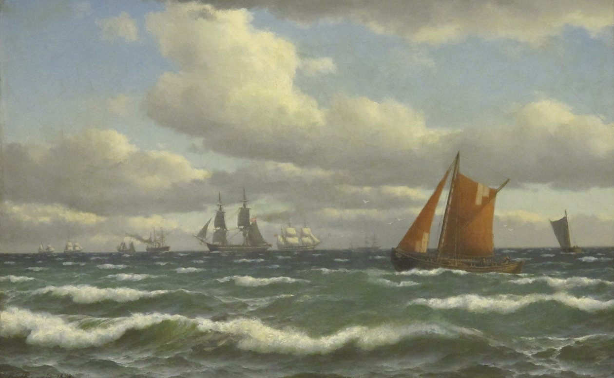 Ölgemälde mit Spritzsegel von Carl Baagøe