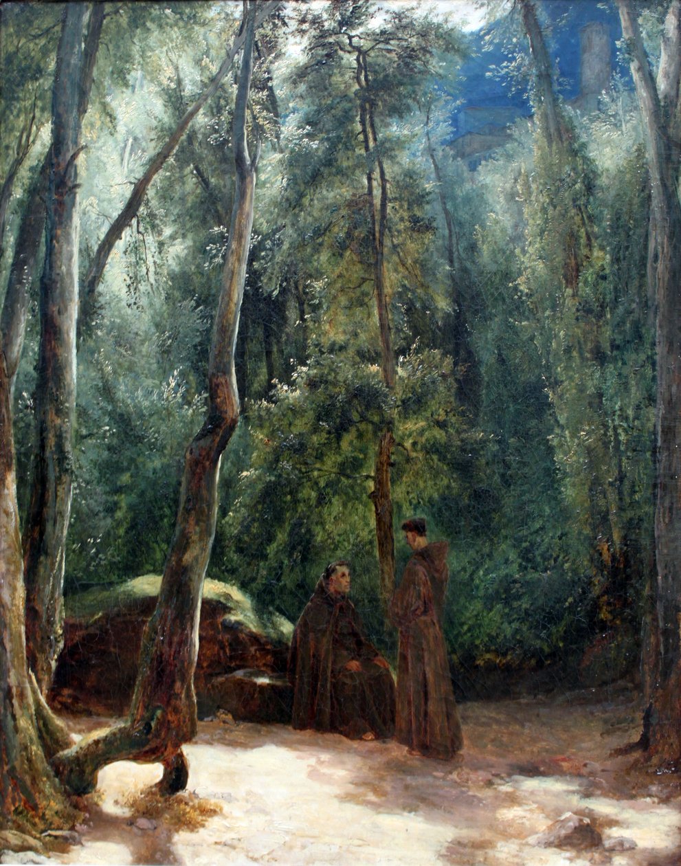 Zwei Mönche im Park von Terni von Carl Blechen