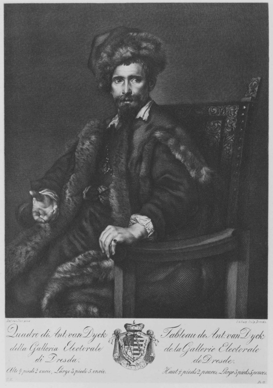 Bildnis eines Herrn im Pelz (Fürst Rhodokanakis-Giustiniani von Chios) von Carl Gottlieb Rasp