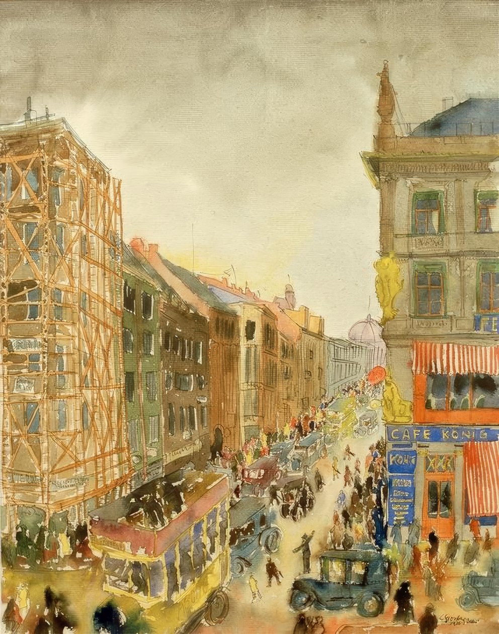 Straße in Berlin von Carl Grossberg