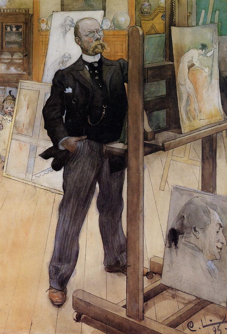 Selbstporträt von Carl Larsson