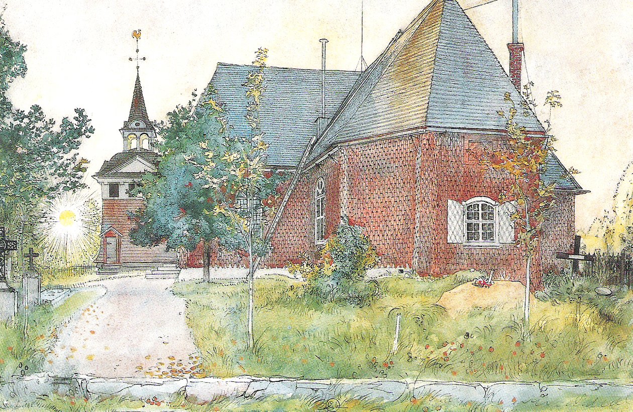 Die alte Kirche von Sundborn von Carl Larsson