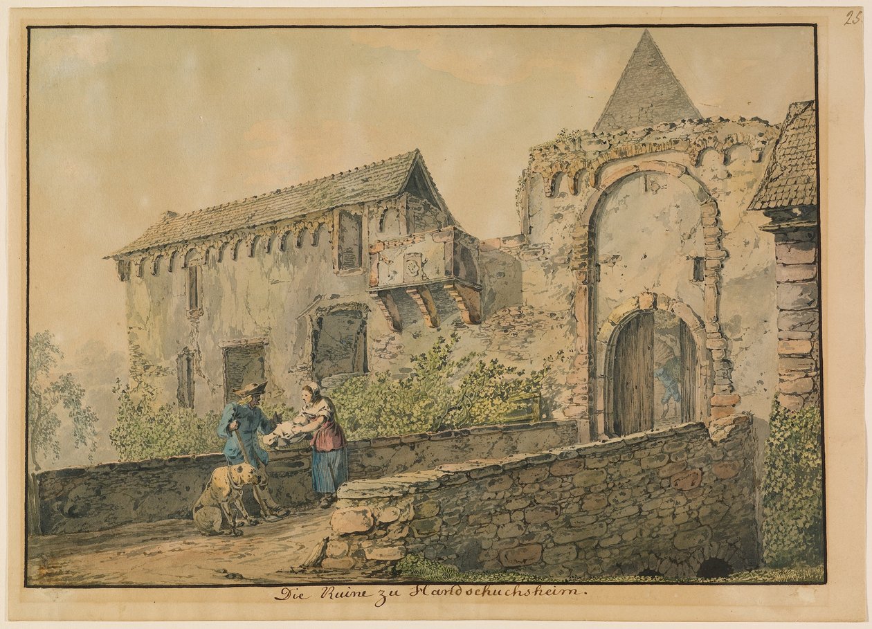 Ruine der Tiefburg in Handschuhsheim von Carl Philipp Fohr