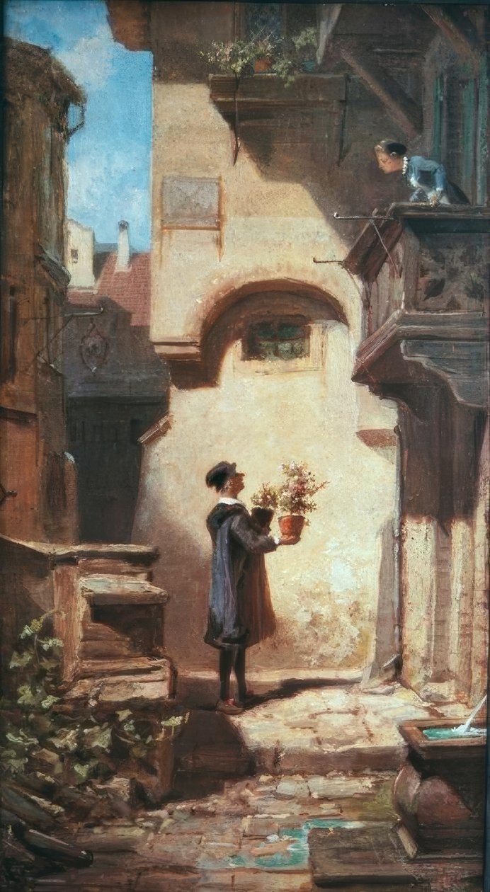 Der Gratulant von Carl Spitzweg
