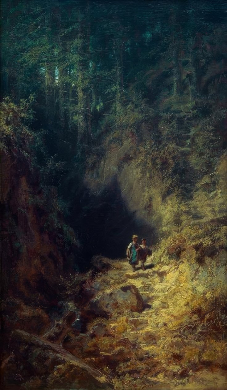 Schulkinder im Wald von Carl Spitzweg