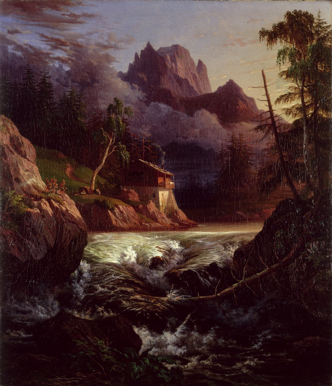 Mühle in der Region Liebethal, 1820 von Carl Wilhelm Goetzloff